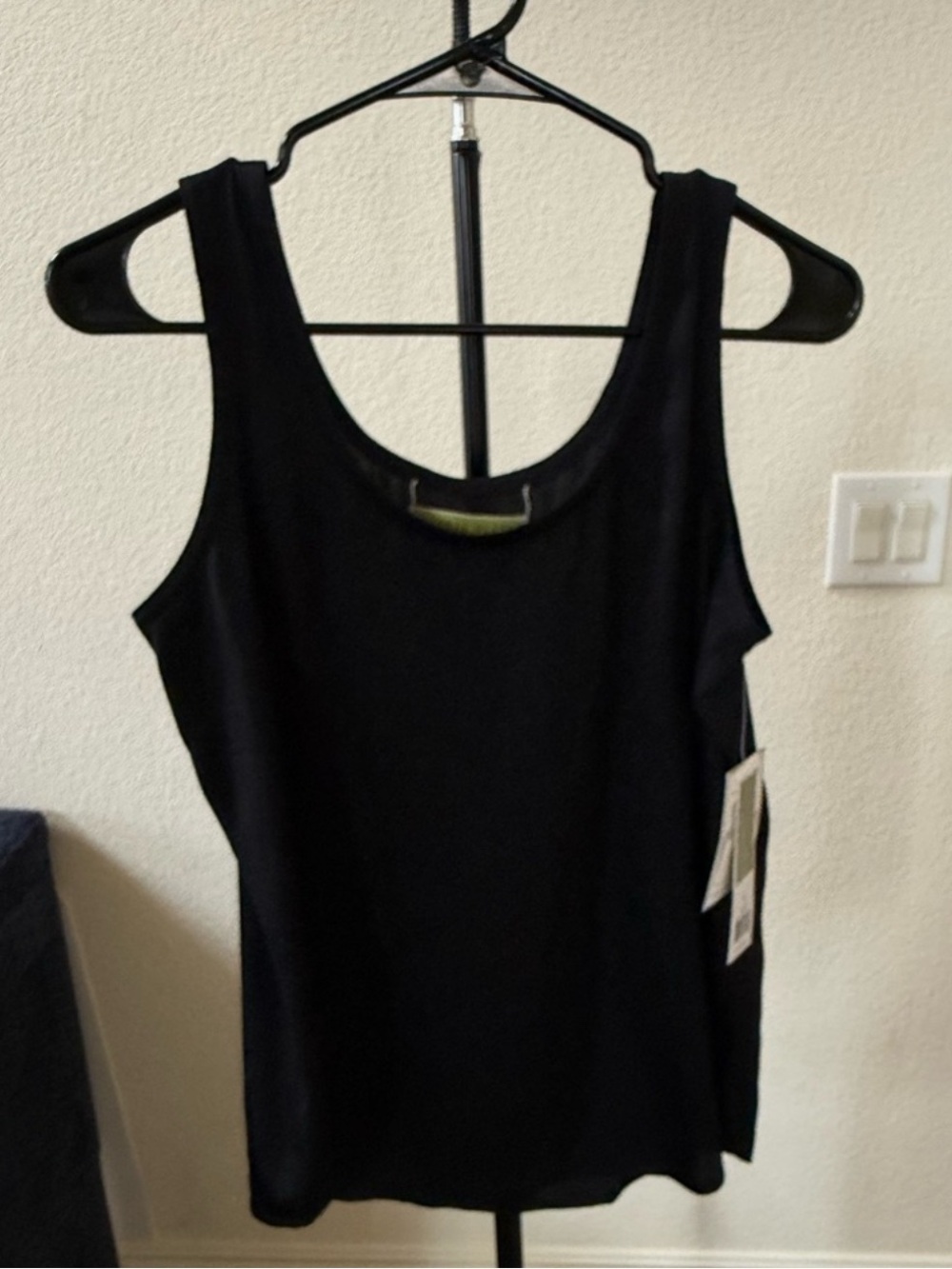 NWT Sigrid Olsen Silk Classic Black Women's Tank Top